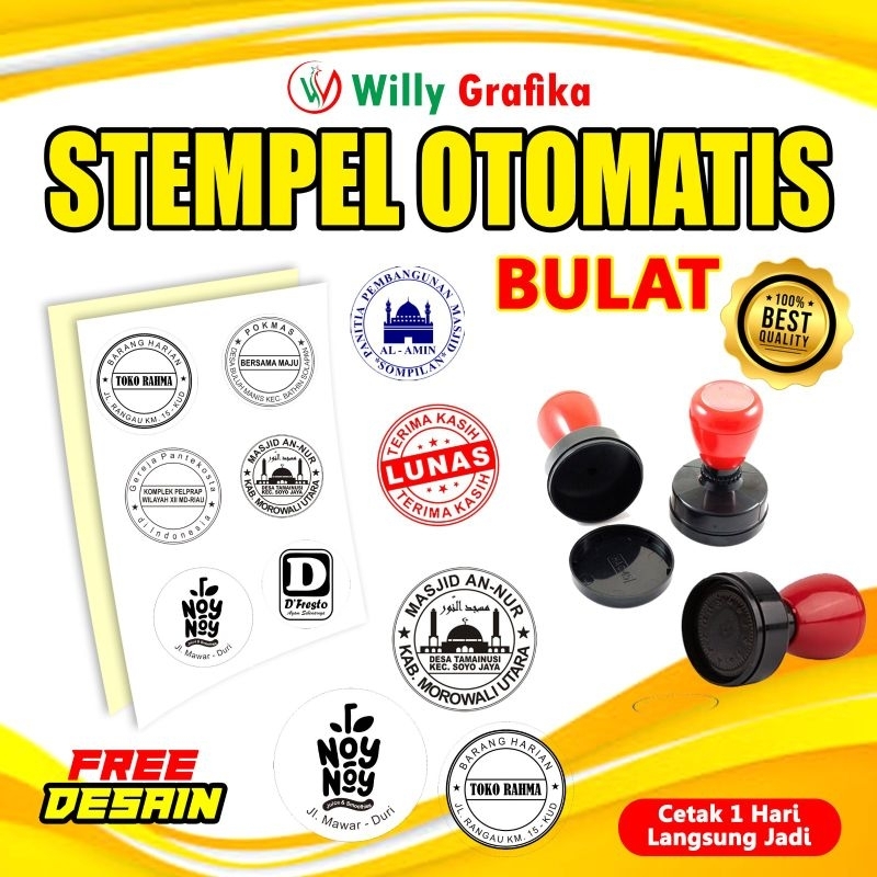 

[60k] STEMPEL BULAT OTOMATIS TOKO KEDAI