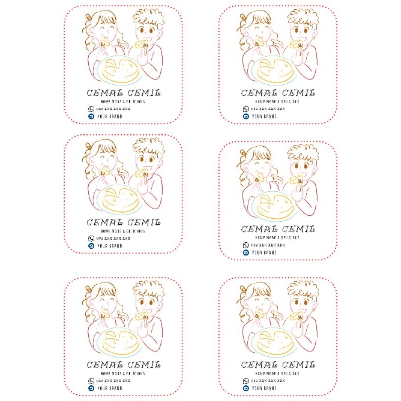 

Tempelan stiker label jualan / Tempelan