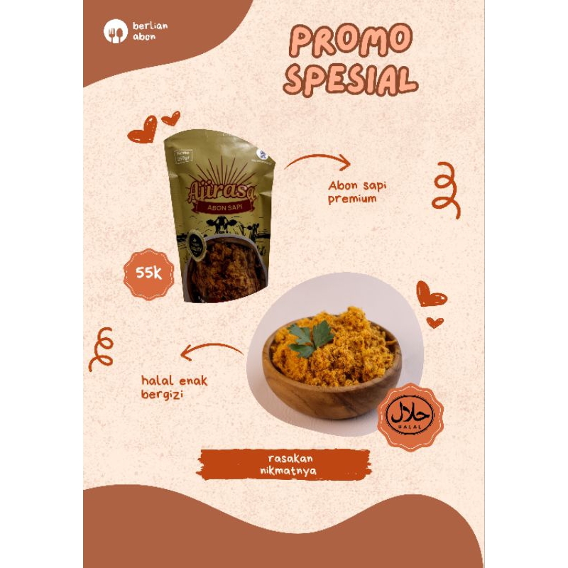 

Abon daging sapi ajirasa premium kemasan 100gram