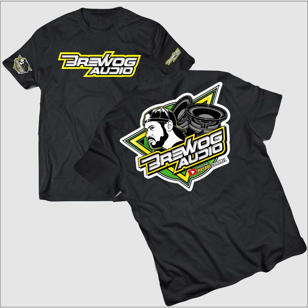 KAOS BREWOG AUDIO WARNA HITAM SIZE S M L XL XXL