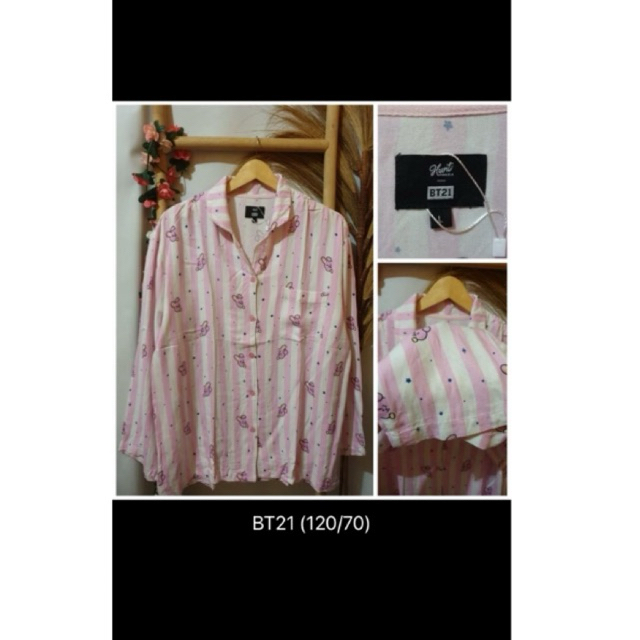 pajamas piyama bt21 x hunt ori bts tata pink jungkook innerwear