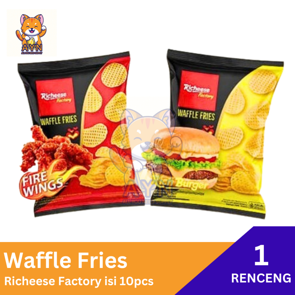 

Waffle Fries Richeese Factory Fire Chicken | Rich Burger [ 1 renceng isi 10 pcs ]