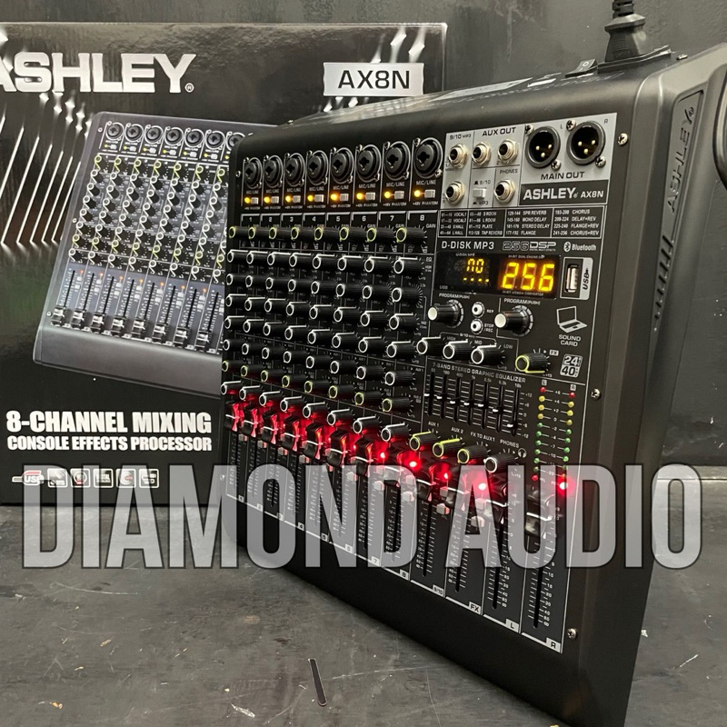 mixer Ashley Ax8n original 8 channel bluetooth