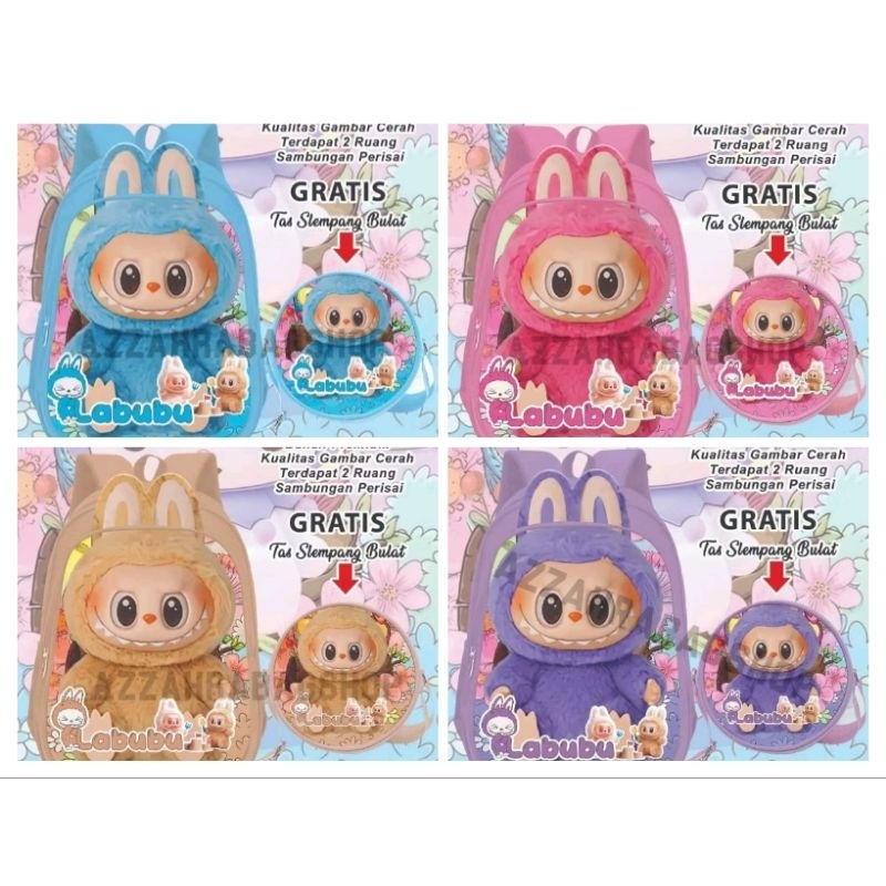 Tas anak tk labubu gratis tas slempang/Ransel anak labubu/Tas anak tk labubu/Tas sekolah anak peremp