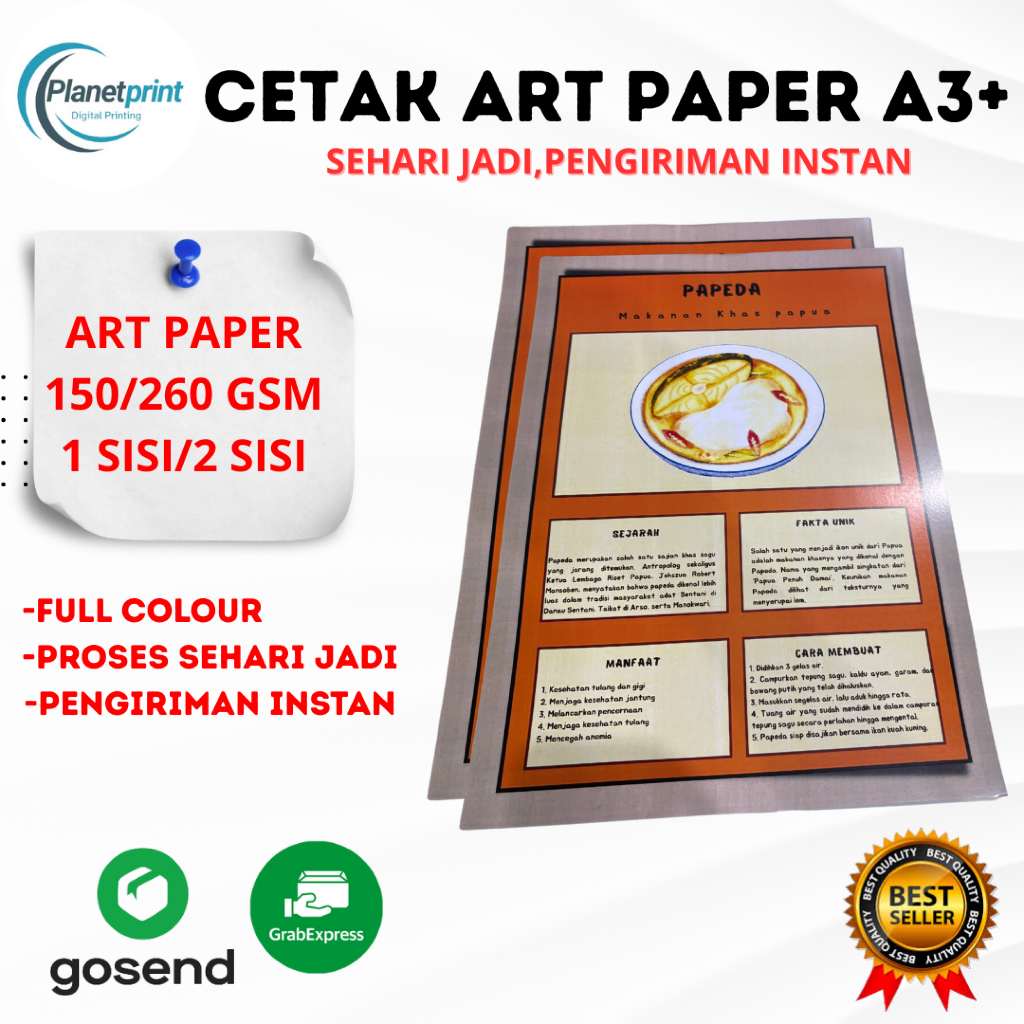 

CETAK A3+ PRINT MURAH 1 Sisi Dan 2 Sisi / Kertas Artpaper 150 gsm Dan 260 gsm Termurah Terbaik