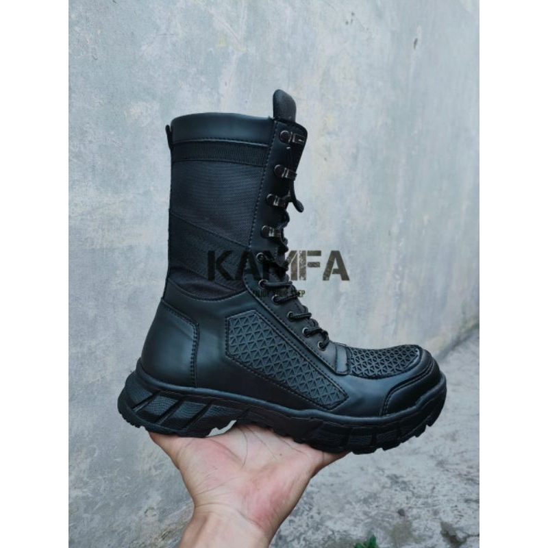 SEPATU BOA SEPATU TRACKING PDL SAFETY PRIA UJUNG BESI KULIT SINTETIS CORDURA KARET