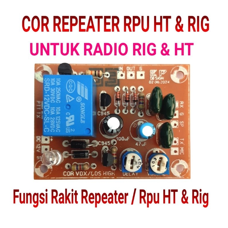 Kit Cor Rpu Vox & Cos repeater sensor out speaker radio RX ht
