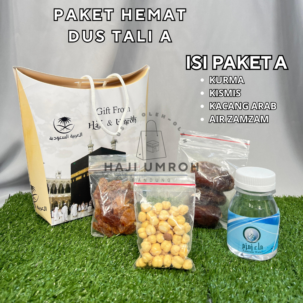 

Paket Hemat A Oleh Oleh Haji dan Umroh Dus Tali Tenteng Air Zamzam