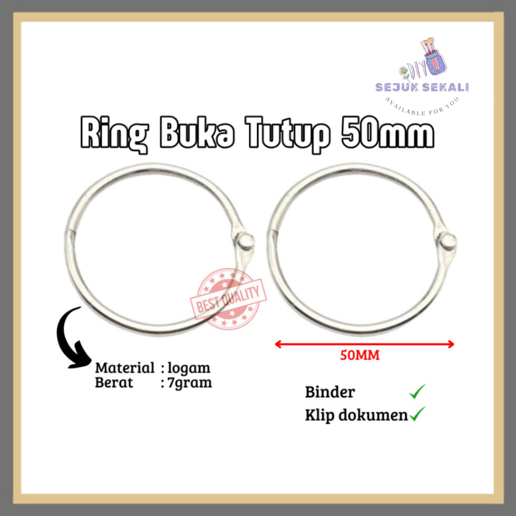 

Ring Buka Tutup 50mm / Ring Binder Silver / 1pcs