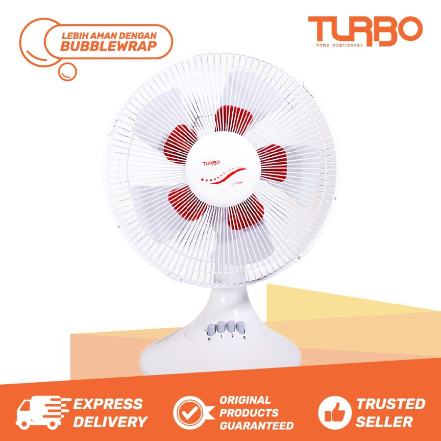 TURBO Desk Fan 12 inch Double Blade CFR 1082 Kipas Angin Meja Dua Baling / Kipas Angin Turbo