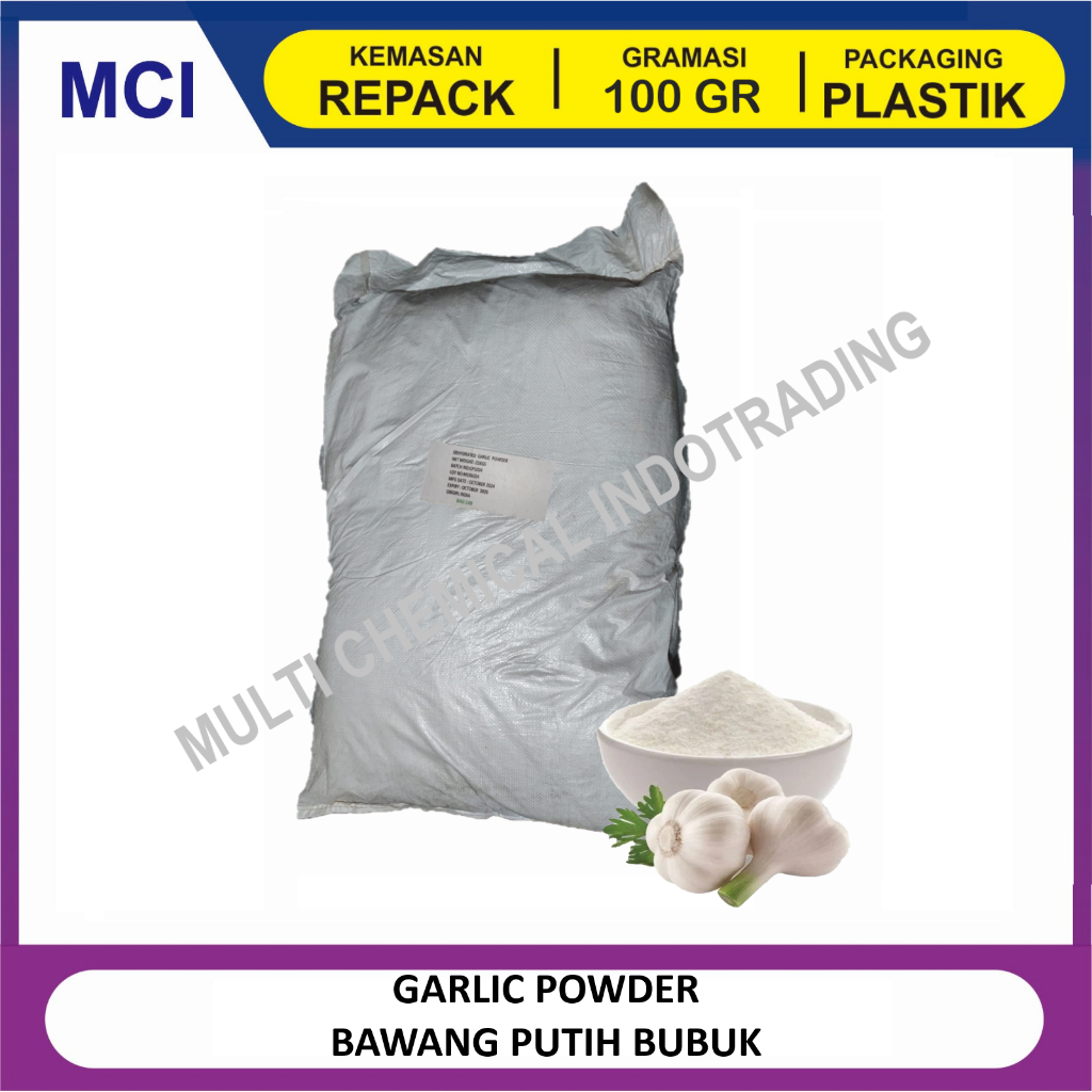 

GARLIC POWDER / BAWANG PUTIH BUBUK / BAWANG PUTIH POWDER FOOD GRADE - REPACK 100 GR
