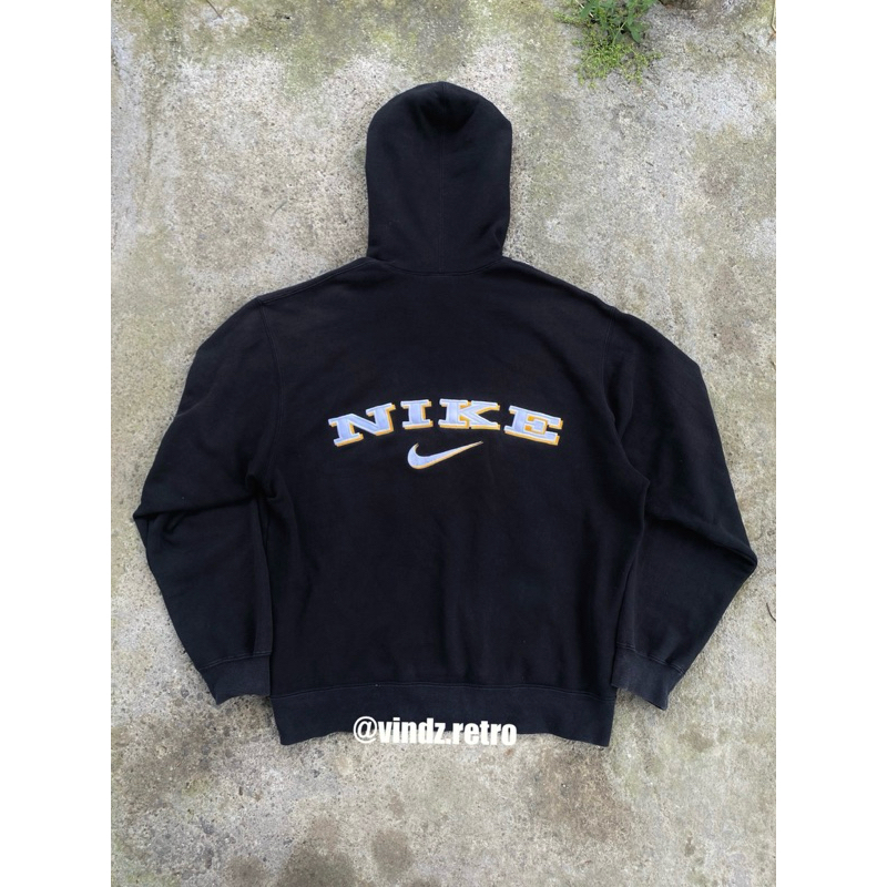 hoodie nike center swoosh spellout vintage 90s