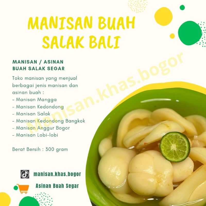 

Manisan Salak Bali / Asinan Salak Bali Kemasan 300 Gr