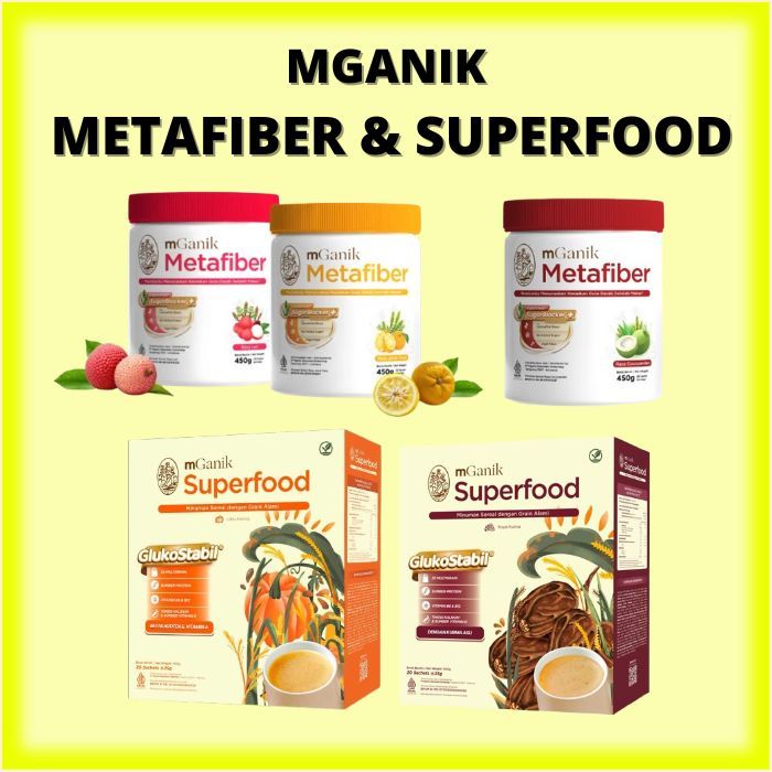 MGANIK METAFIBER MULTIGRAIN 450GR JERUK / LYCHEE META FIBER SUPLEMEN SERAT DIABETES