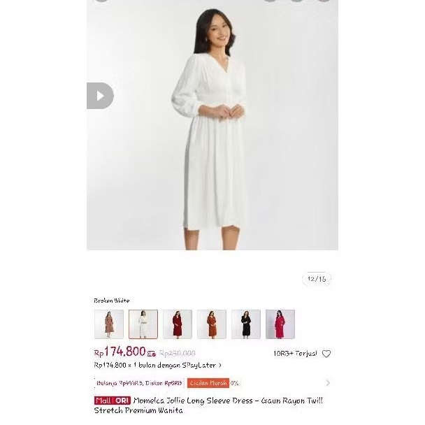 PRELOVE MOMELCA JOLLIE LONG SLEEVE DRESS