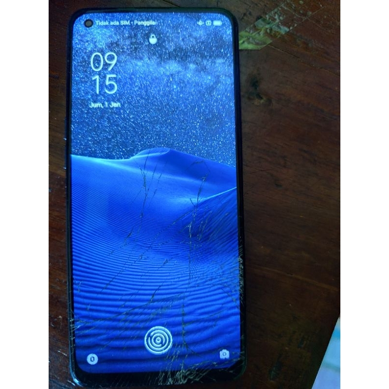 Oppo Reno 5f ram 8 128 GB minus lcd retak pemakaian normal, tombol power lepas,mesin segel