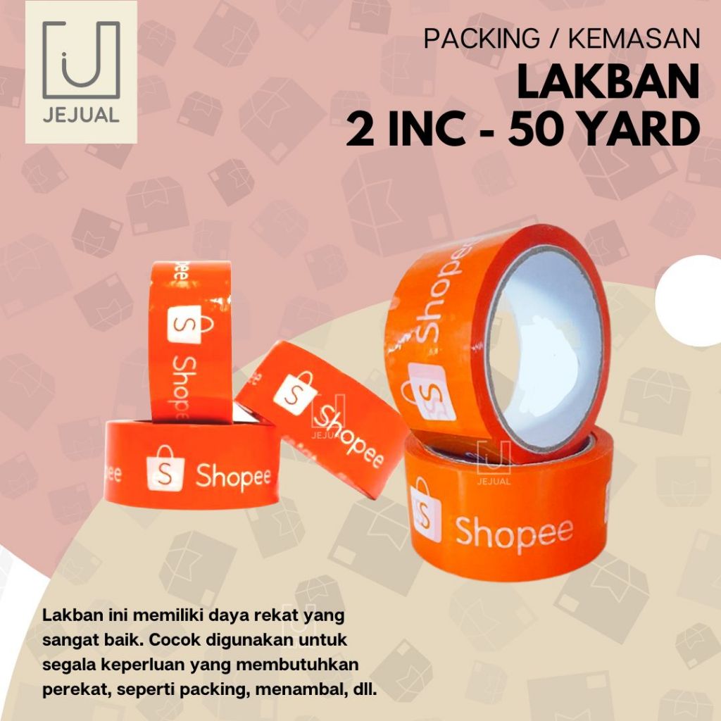 

LAKBAN 2inch 50y 2" 50 Yard 45x50 Isolasi/Solasi Oren/Orange Olshop