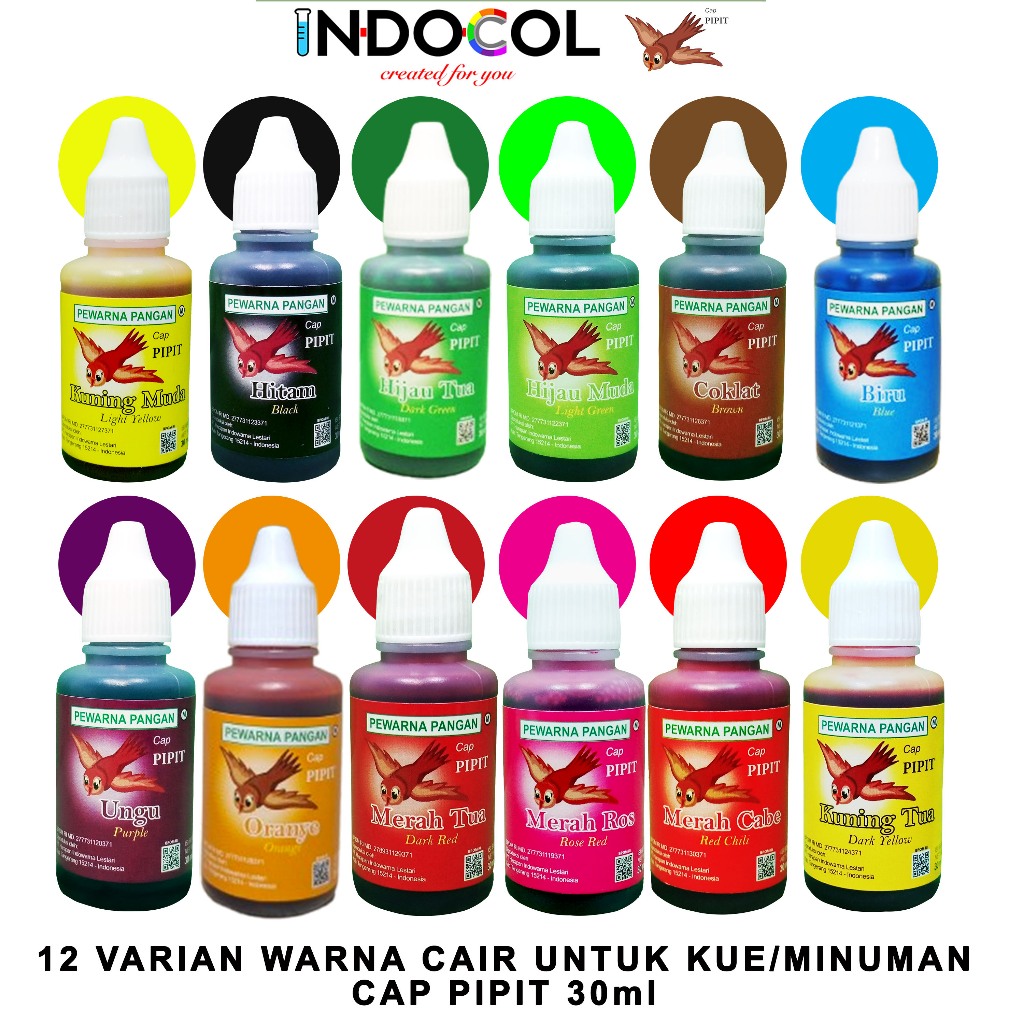 PEWARNA MAKANAN CAIR CAP PIPIT (30 ml)