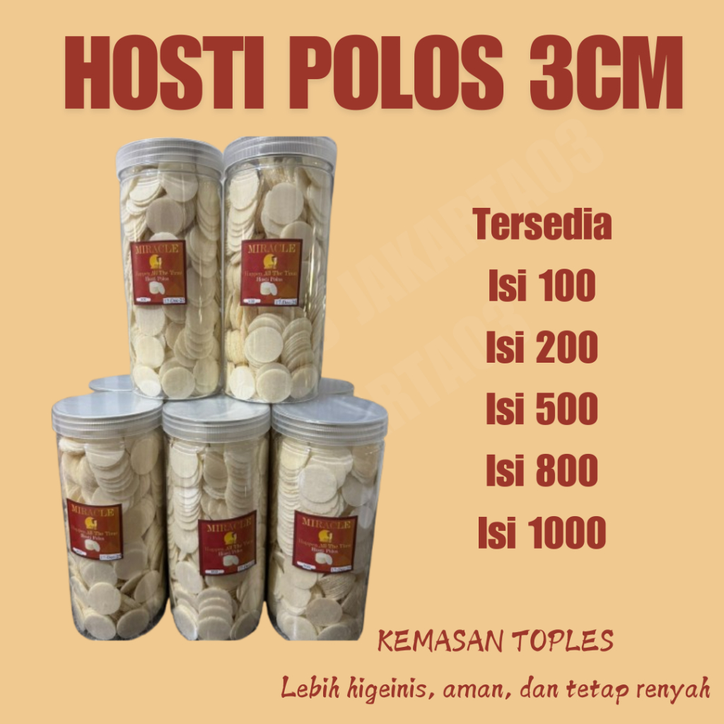 

Hosti Polos perjamuan kudus gereja rohani kristen katolik isi 500