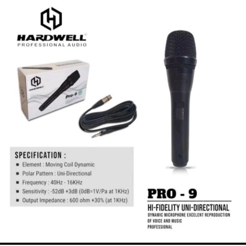 Microphone Hardwell Pro 9 -1 mic Hardwell Pro 9