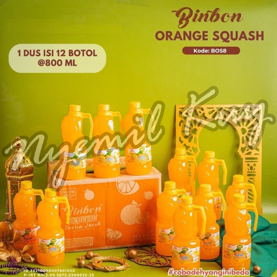 

[PER BOTOL] Binbon Squash Perisa Orange - Binbon Orange Squash - Binbon Syrup Orange - Sirup Lebaran Binbon - Sirup rasa Jeruk 800ml
