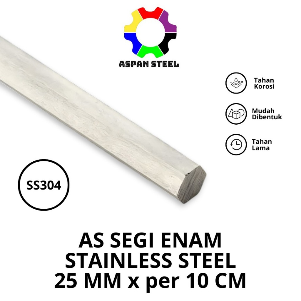 As segi enam 25mm stainless steel 304