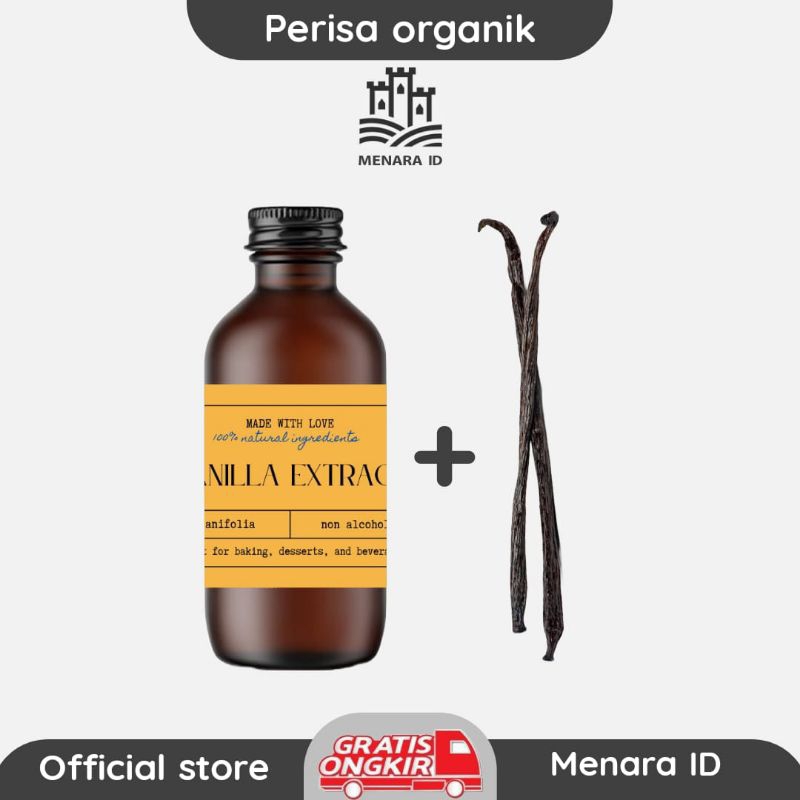 

120ml vanilla extract gourmet with seed/ home made vanilla extract premium gourmet organik/perisa alami vanilla/