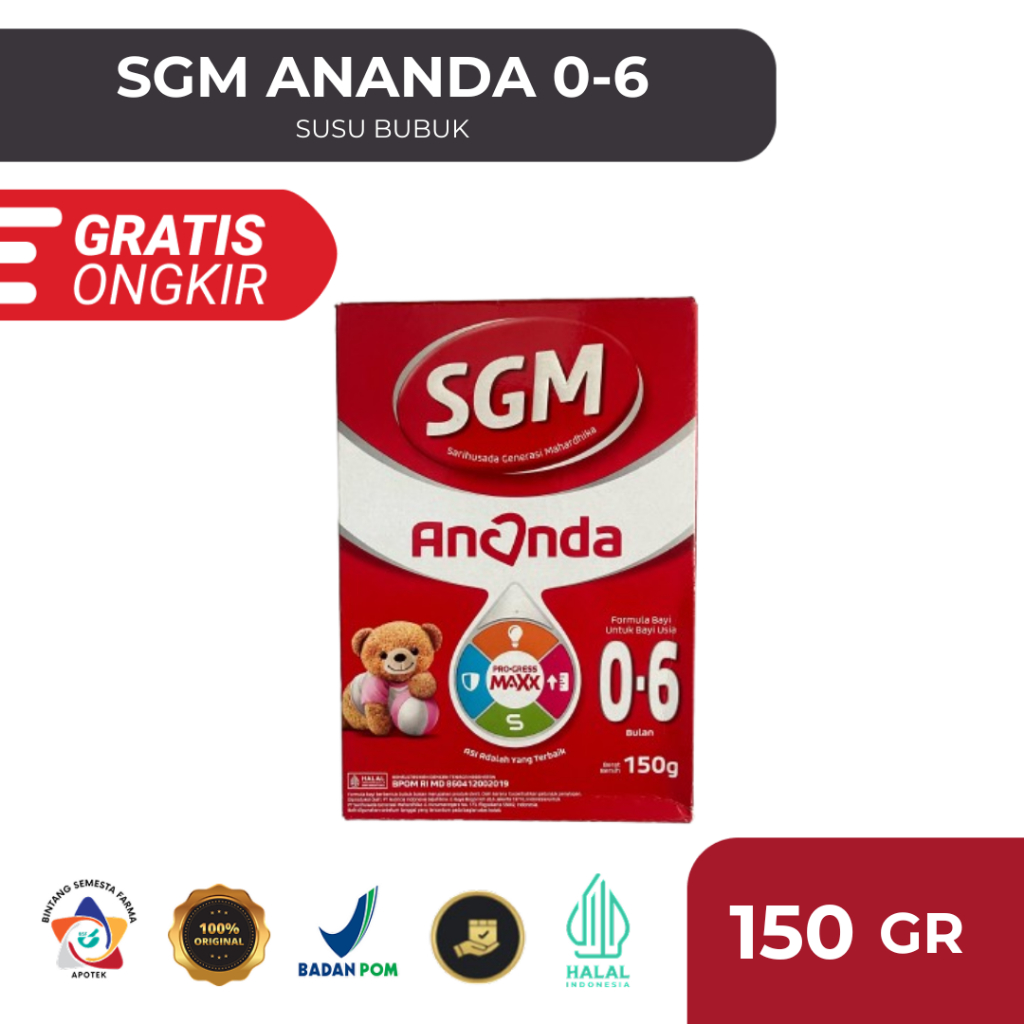 SGM ANANDA 1 0-6 Bulan 150 gr / Susu SGM 0 6 Bulan
