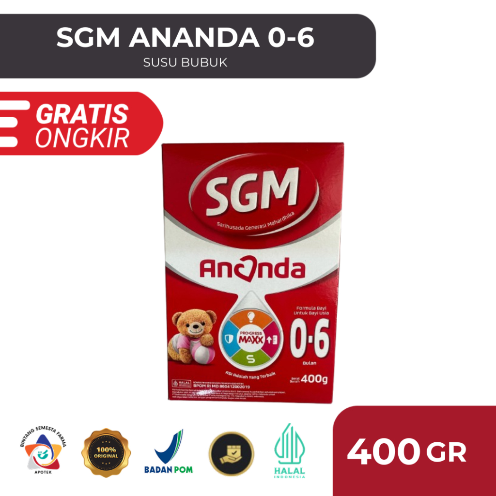 SGM ANANDA 1 0-6 Bulan 400 gr / Susu SGM 0 6 Bulan