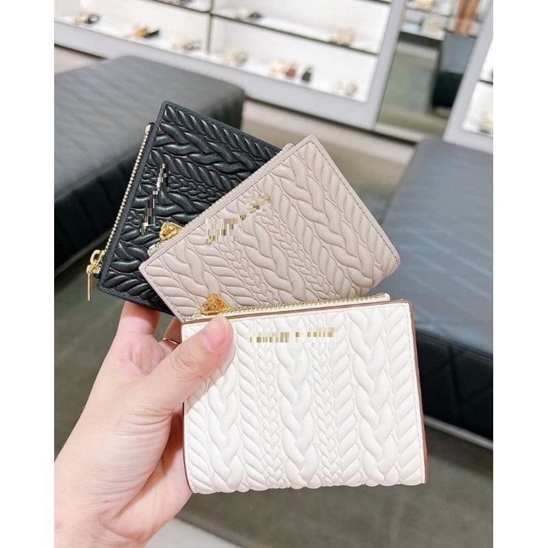Dompet Lipat Mini TEXTURED ANYAMAN + BOX Dompet rantai dompet wanita dompet import dompet dompet