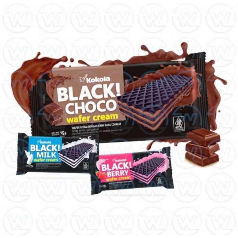 

kokola black wafer cream 15 gr (1 pak isi 11 pcs)