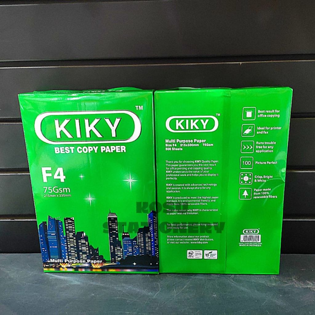 

KERTAS FOTOCOPY HVS KIKY 75gsm F4 FOLIO