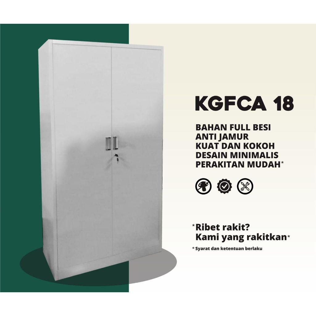 Lemari Arsip Pintu Ayun Full Besi / Lemari Arsip Besi/ Lemari Besi Fca 18