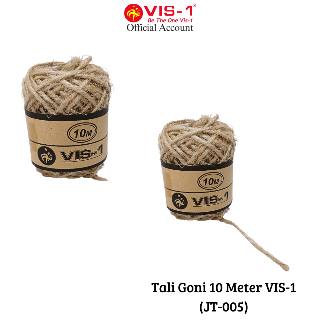 

VIS-1 - Tali Goni JT-005 / Tali Rami / Jute Ribbon / Tali Vintage / Aksesoris / Craft panjang 10M