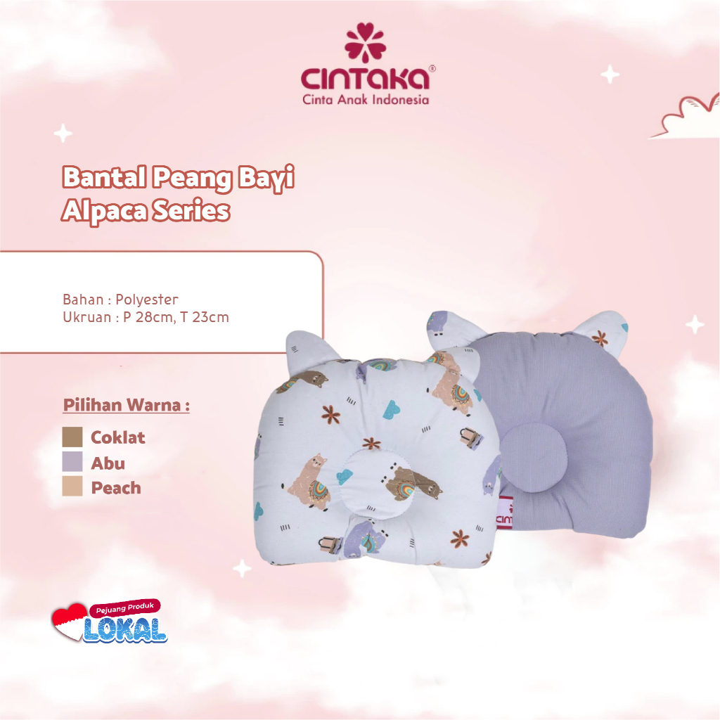 Cintaka Bantal Peang Bayi Alpaca Series