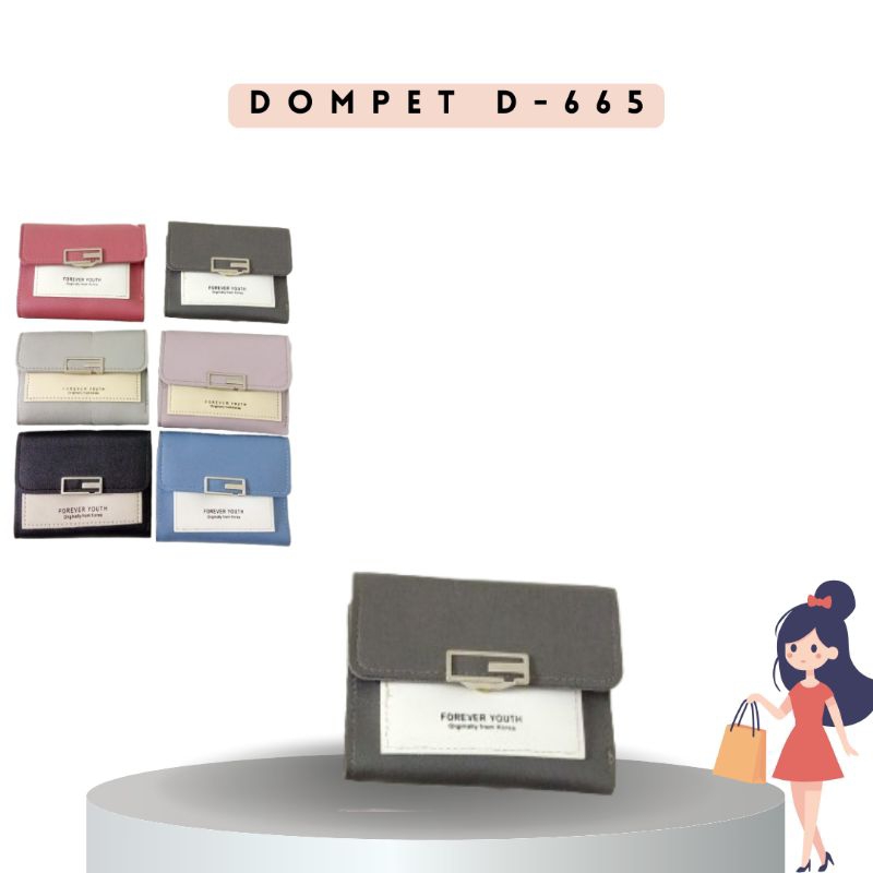 Dompet D-665/Dompet lipat kecil/dompet wanita