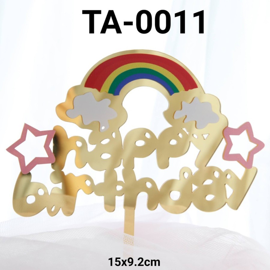 

topper akrilik rainbow hbd