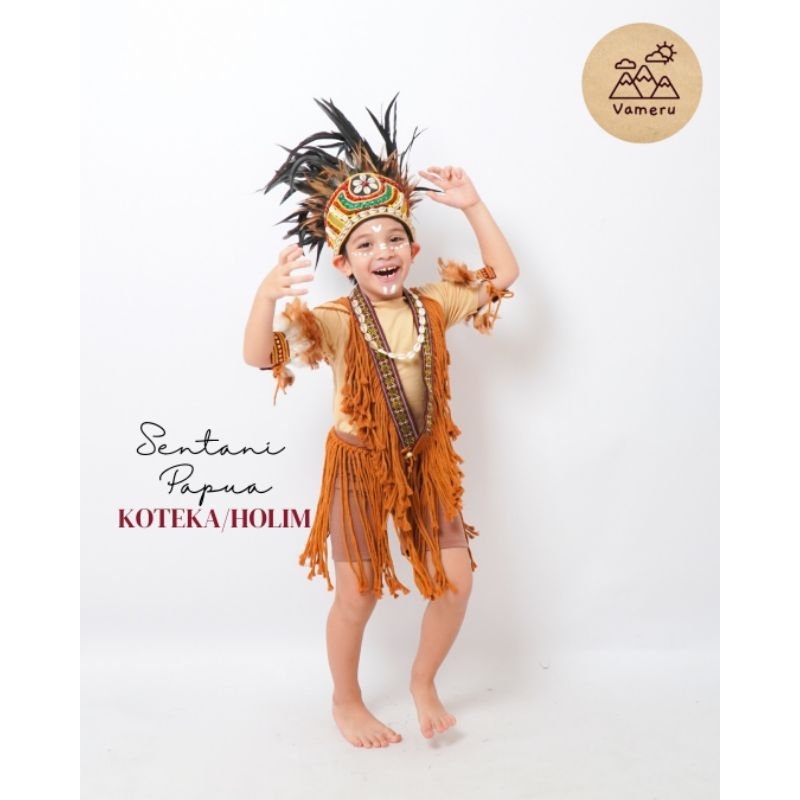 BAJU ADAT ANAK LAKI LAKI SENTANI PAPUA