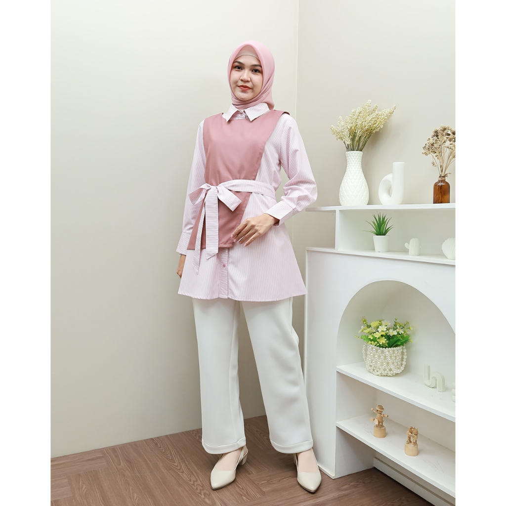 LUNA Tunik - Pakaian Kemeja Wanita Terbaru by Hijab Mamah icis