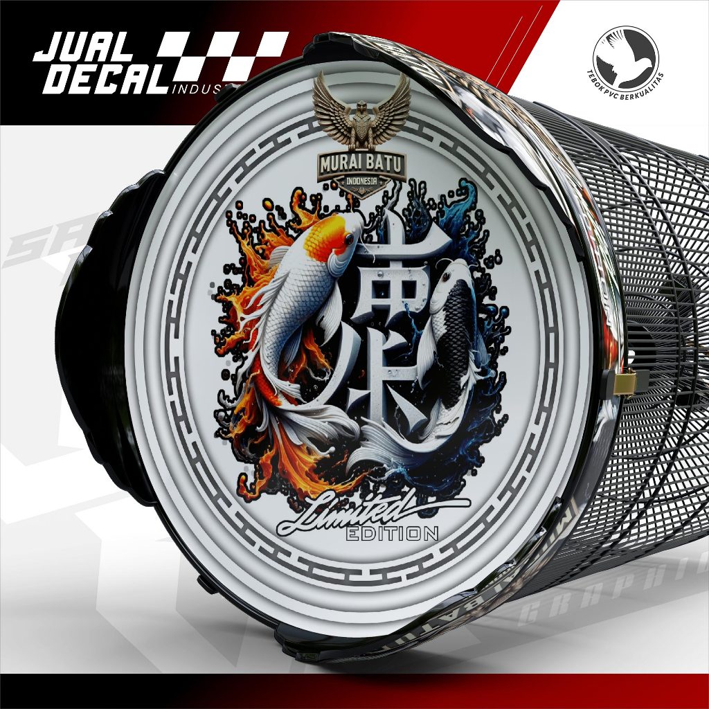 Stiker Sangkar Murai Variasi BATU KOI Decal Tebok Burung No 1 No 2 No 3