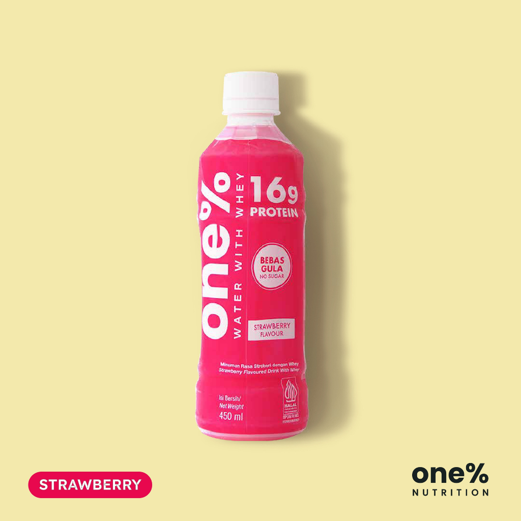 

one% Nutrition - Protein Water | Strawberry Flavour 450ml