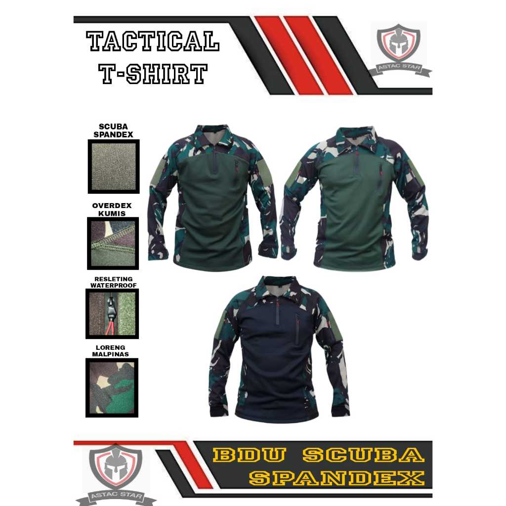 T-SHIRT COMBAT BDU FULL SCUBA COMBI LORENG MALPINAS