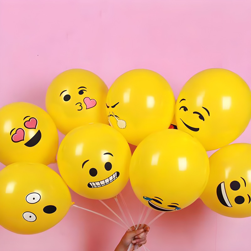 BALON EMOTICON KUNING ECER ( Osorisfunshopp )