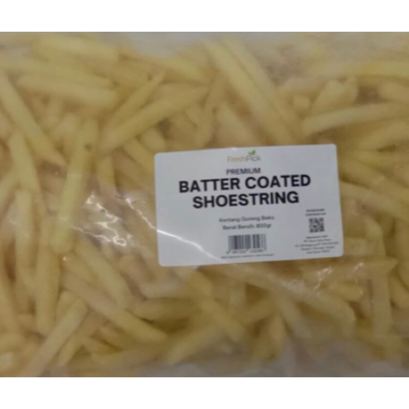 

Kentang goreng Beku 800gr Batter Coated Shoestring