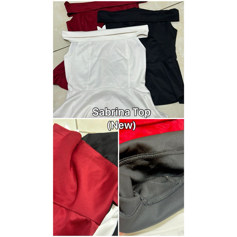 Sabrina Top | Atasan Wanita Scuba Tebal