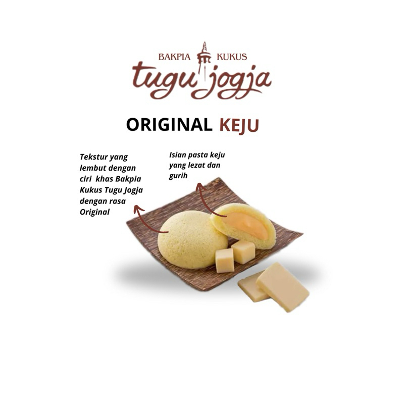 

Bakpia kukus tugu jogja isi 10 Original keju