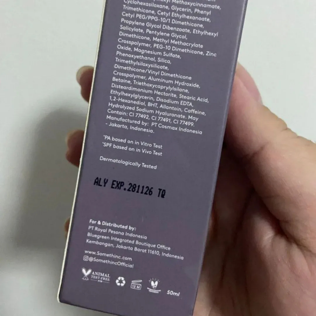 somethinc copy paste tinted sunscreen preloved