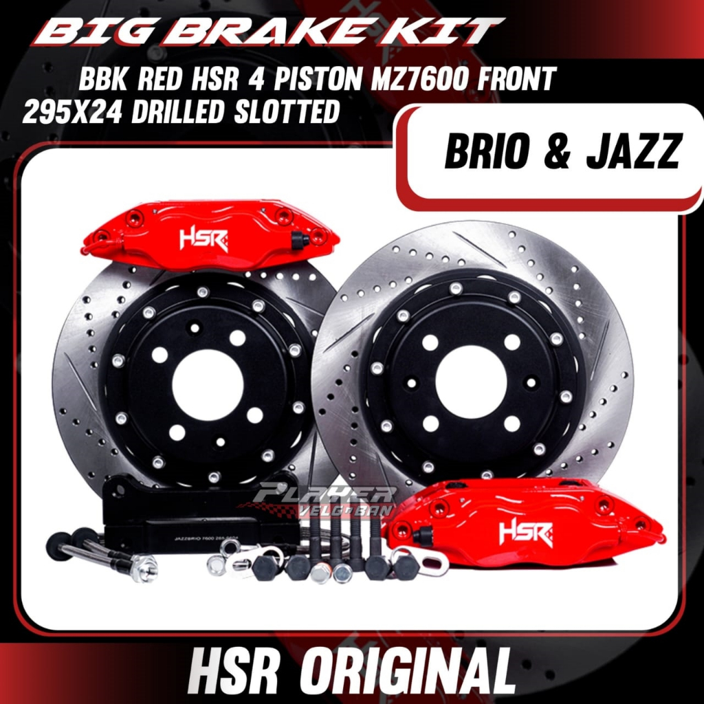 BBK Murah HSR Pnp Jazz City Brio 2018 4 Pot Disc 285x24 Red Komplit / BBK Brio