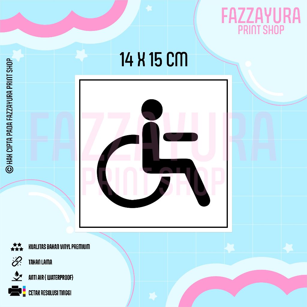

STICKER ICON DISABILITAS 14 X 15 CM