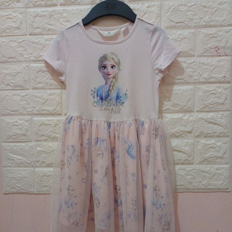 pre❤️ dress brand h&m disney size 4-6tahun
